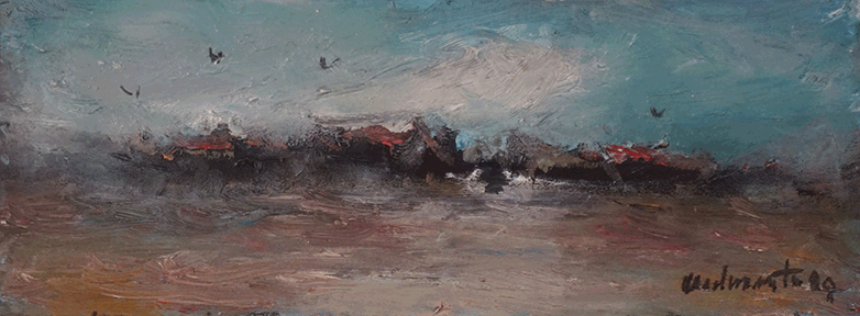 Car in vast landscape